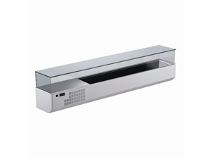 Aufsatzkühlung SAGI KAR 143V:   Abmessungen: L 1420 Tiefe 330 Höhe 465   Gewicht: 70 kg   Stromanschluß: