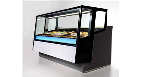 Eisvitrine ISA Kaleido 220:     	 Abmessungen: 	 B 2172/ T 1198/ H 1182 ( H 1362)    	 Fassungsvermögen/