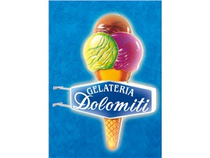 Eistüte beidseitig beleuchtet mit Reklametafel:    B950  H1400