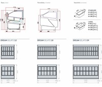 Eisvitrine Ital Proget Dream 12:     	Abmessungen: 	B 1096/ T 112/ H 122    	Fassungsvermögen/Inhalt: 	  12