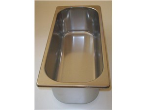 Eiswannen INOX:     	Abmessungen: 	     	Fassungsvermögen/Inhalt: 	5L normal (360x165x120H) 