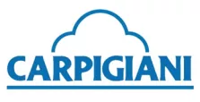 Ein blau-weißes Logo für das Unternehmen Carpigiani